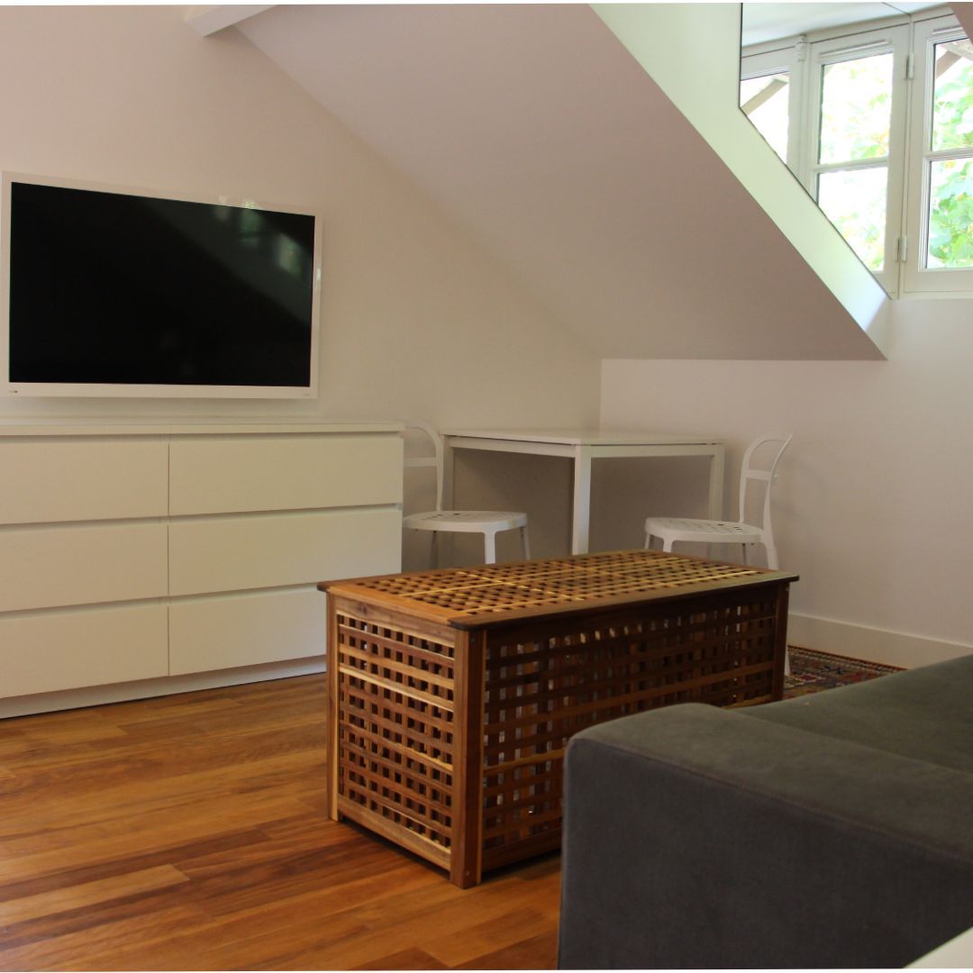 logement-location-studio-pommiers-salon-commode-table-tv-chatillon